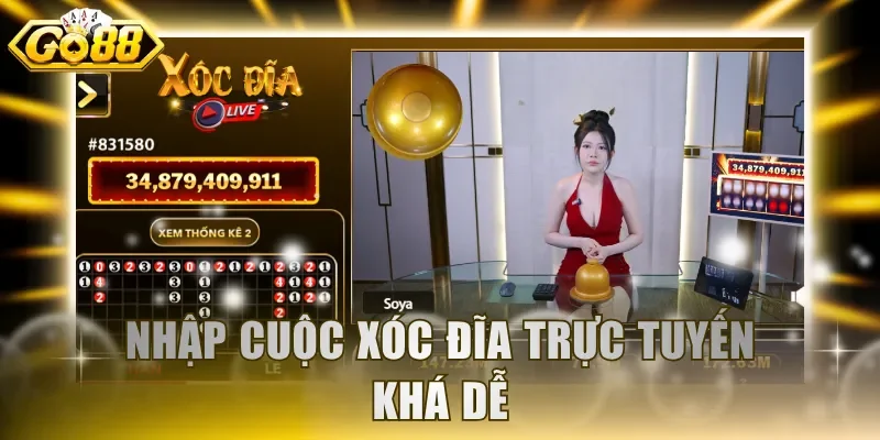 Nhập cuộc xóc đĩa trực tuyến khá dễ